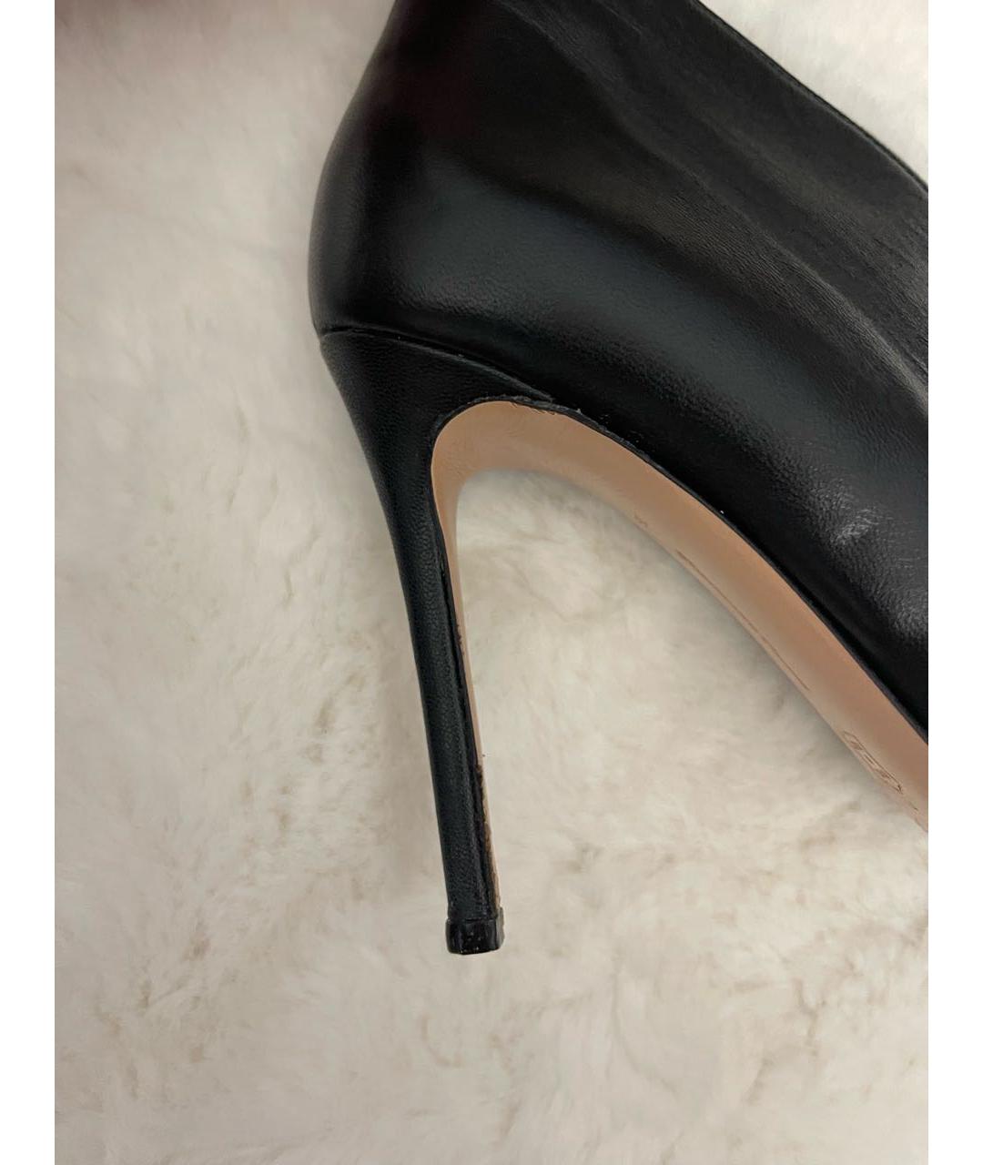 GIANVITO ROSSI Черные кожаные ботильоны, фото 4