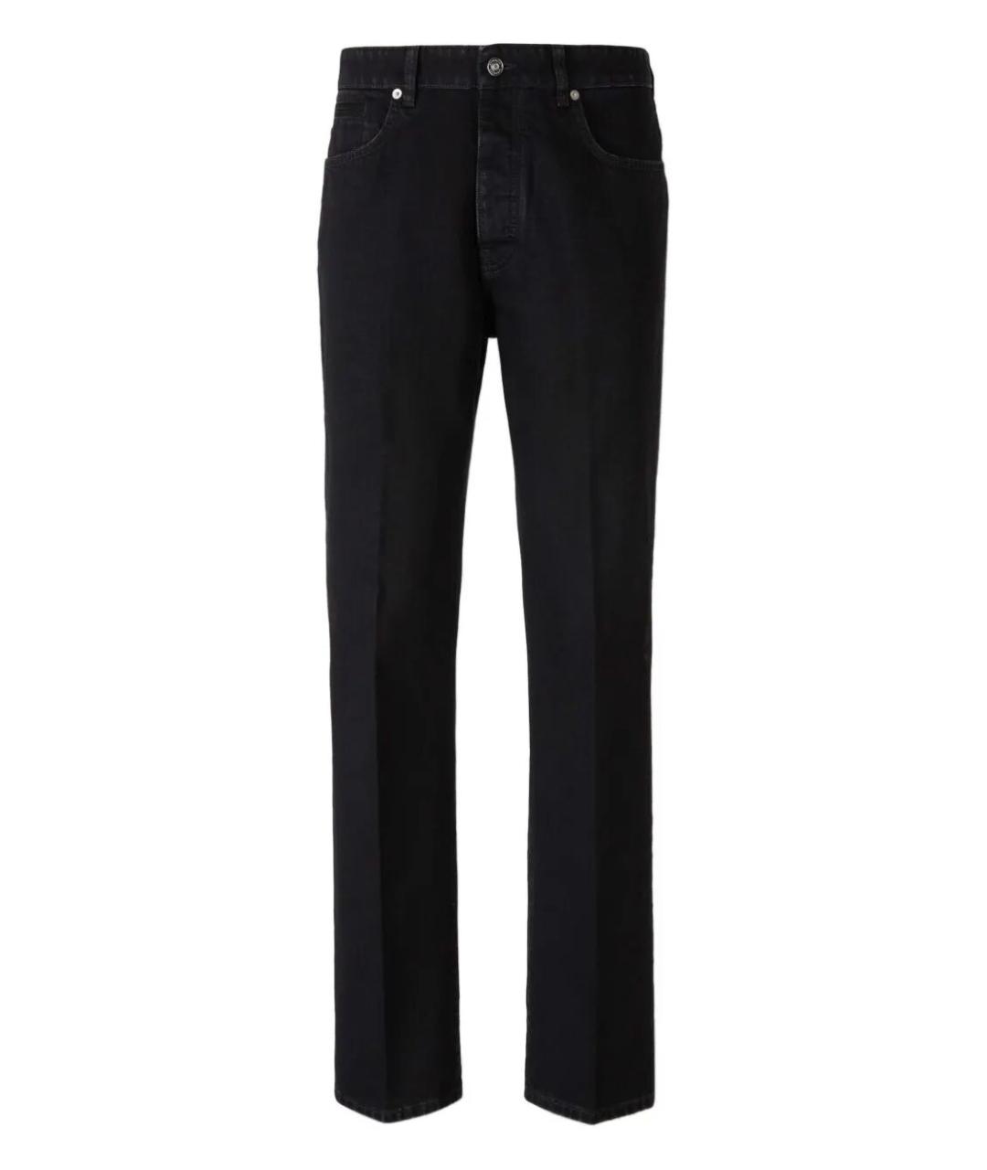 GIVENCHY Черные хлопковые прямые джинсы, фото 1