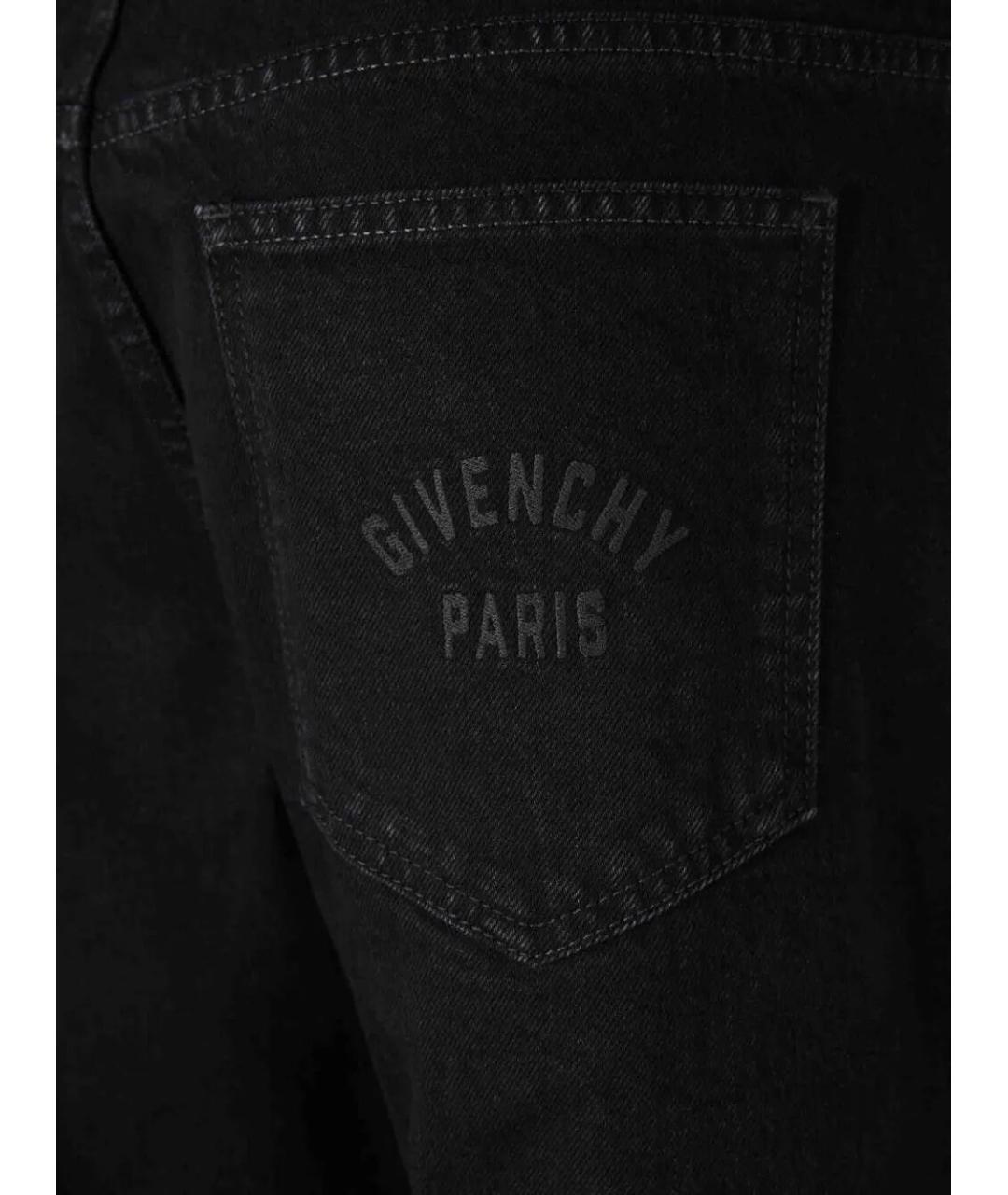 GIVENCHY Черные хлопковые прямые джинсы, фото 4
