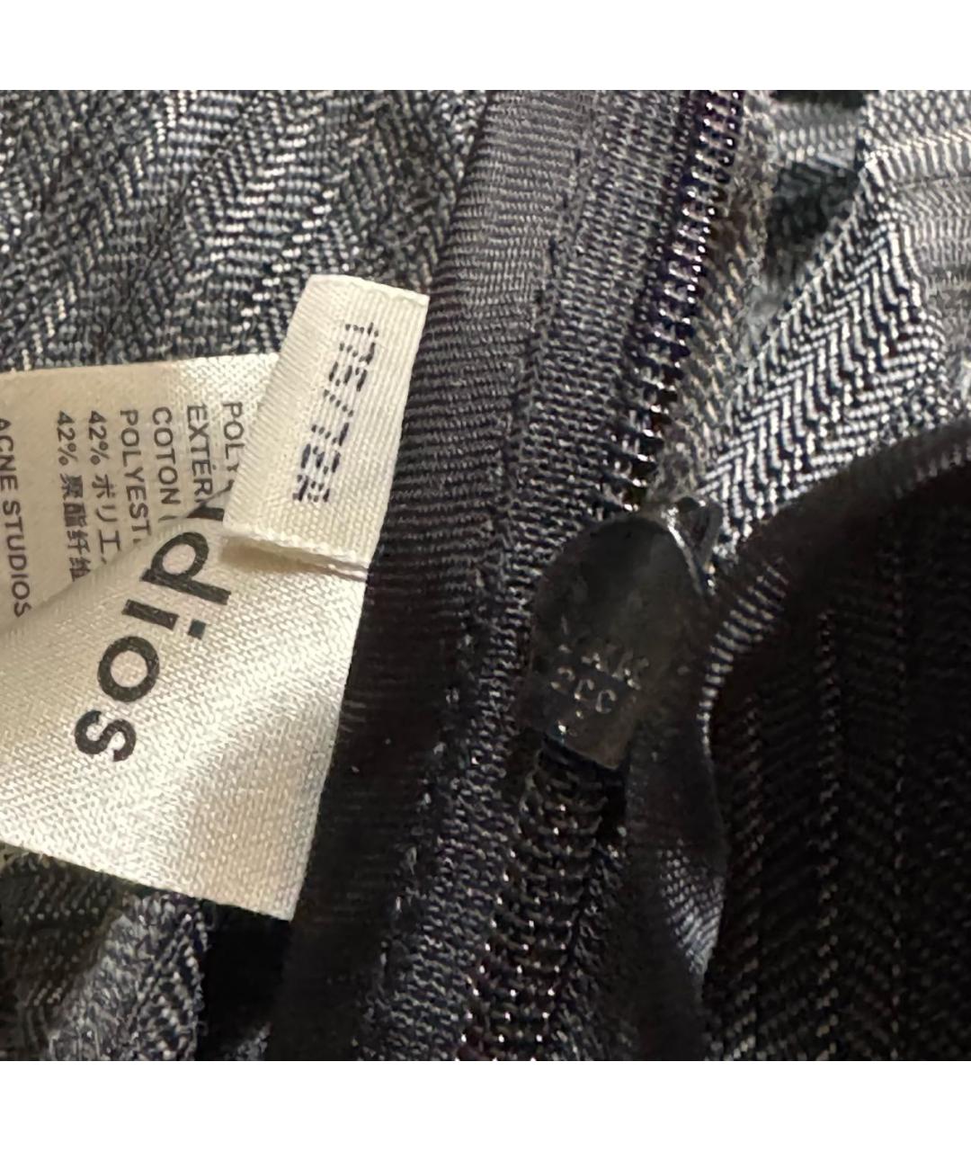 ACNE STUDIOS Антрацитовая шерстяная юбка миди, фото 6