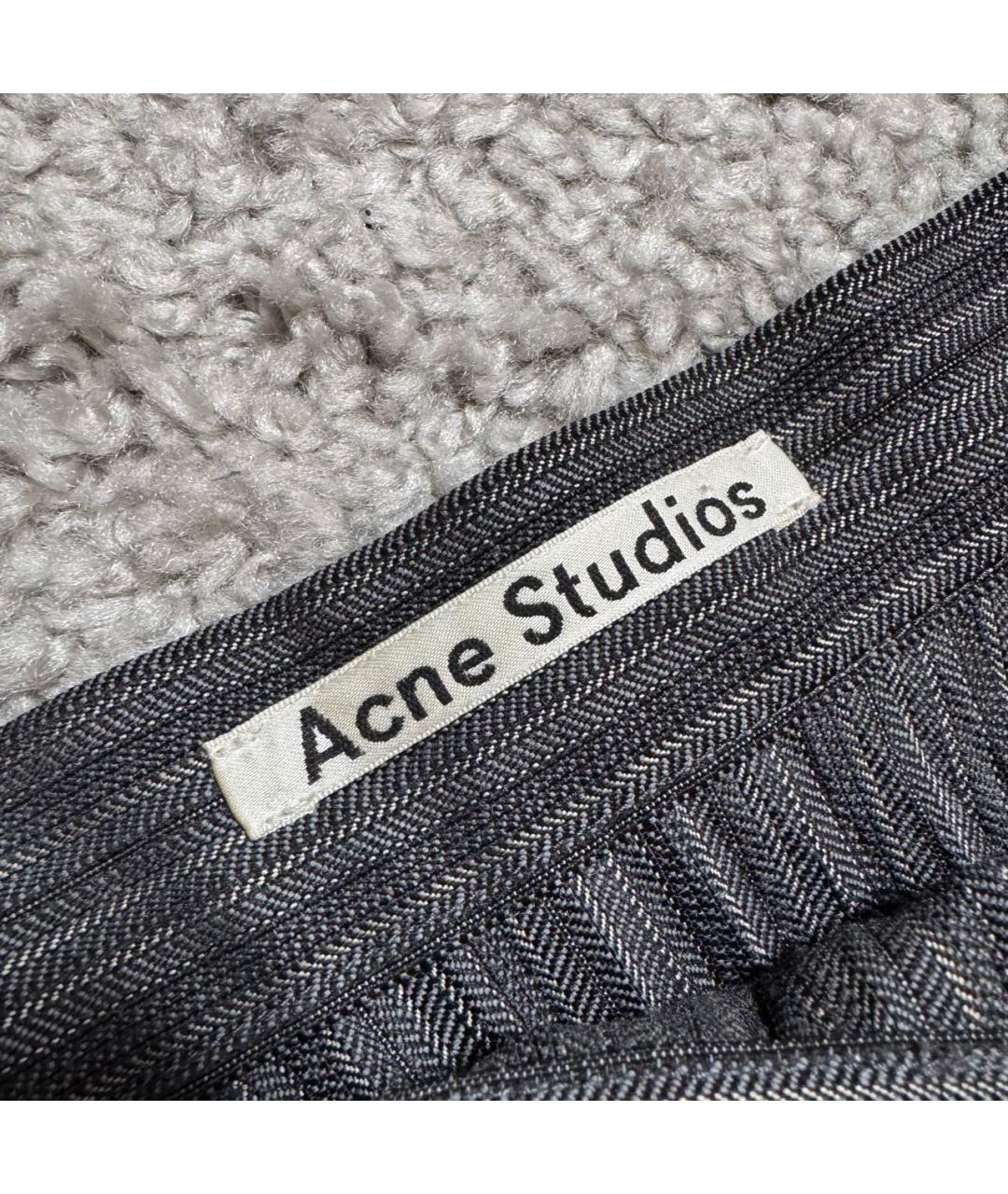 ACNE STUDIOS Антрацитовая шерстяная юбка миди, фото 4