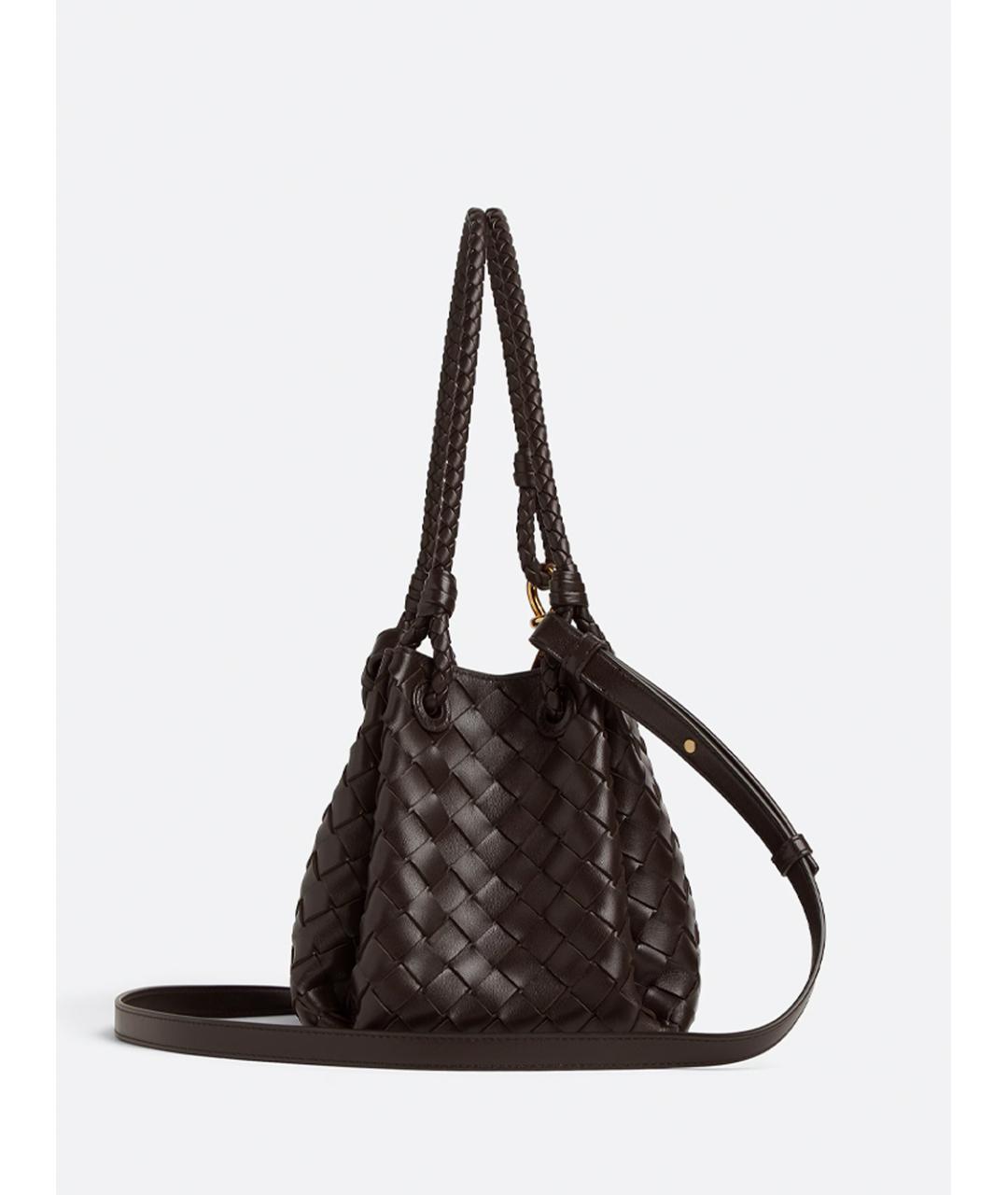 BOTTEGA VENETA Коричневая кожаная сумка на плечо, фото 2