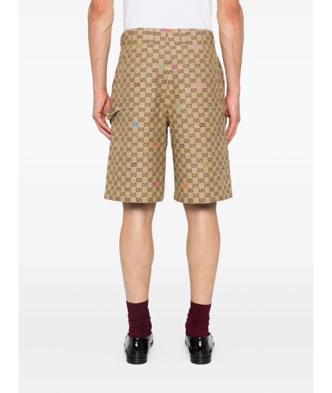 GUCCI Бежевые хлопковые шорты, фото 5