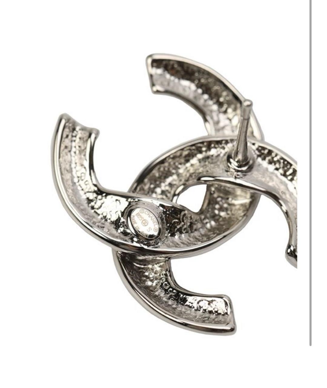 CHANEL Серебряные металлические серьги, фото 3