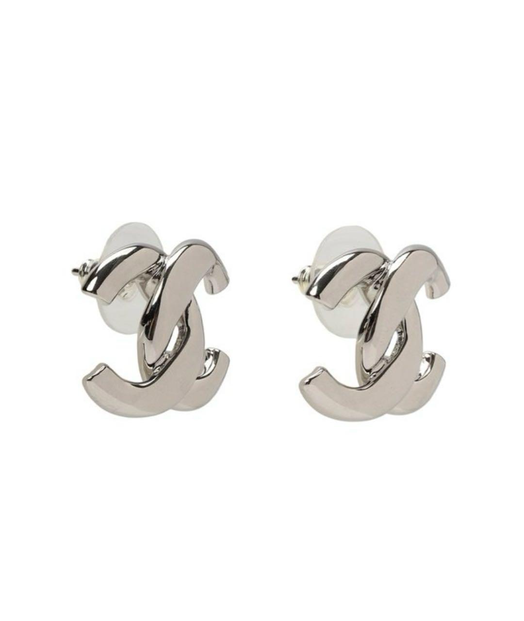 CHANEL Серебряные металлические серьги, фото 2