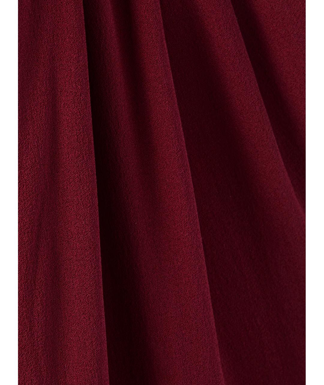 GUCCI Бордовое шелковое коктейльное платье, фото 5