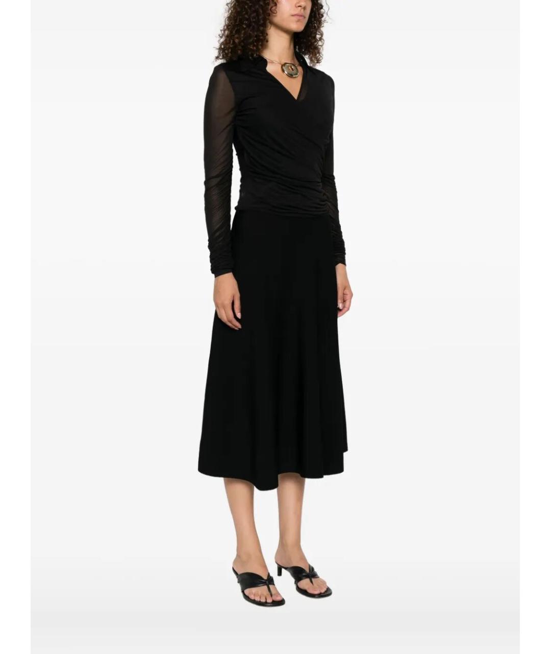 MAX MARA Черная вискозная блузы, фото 3