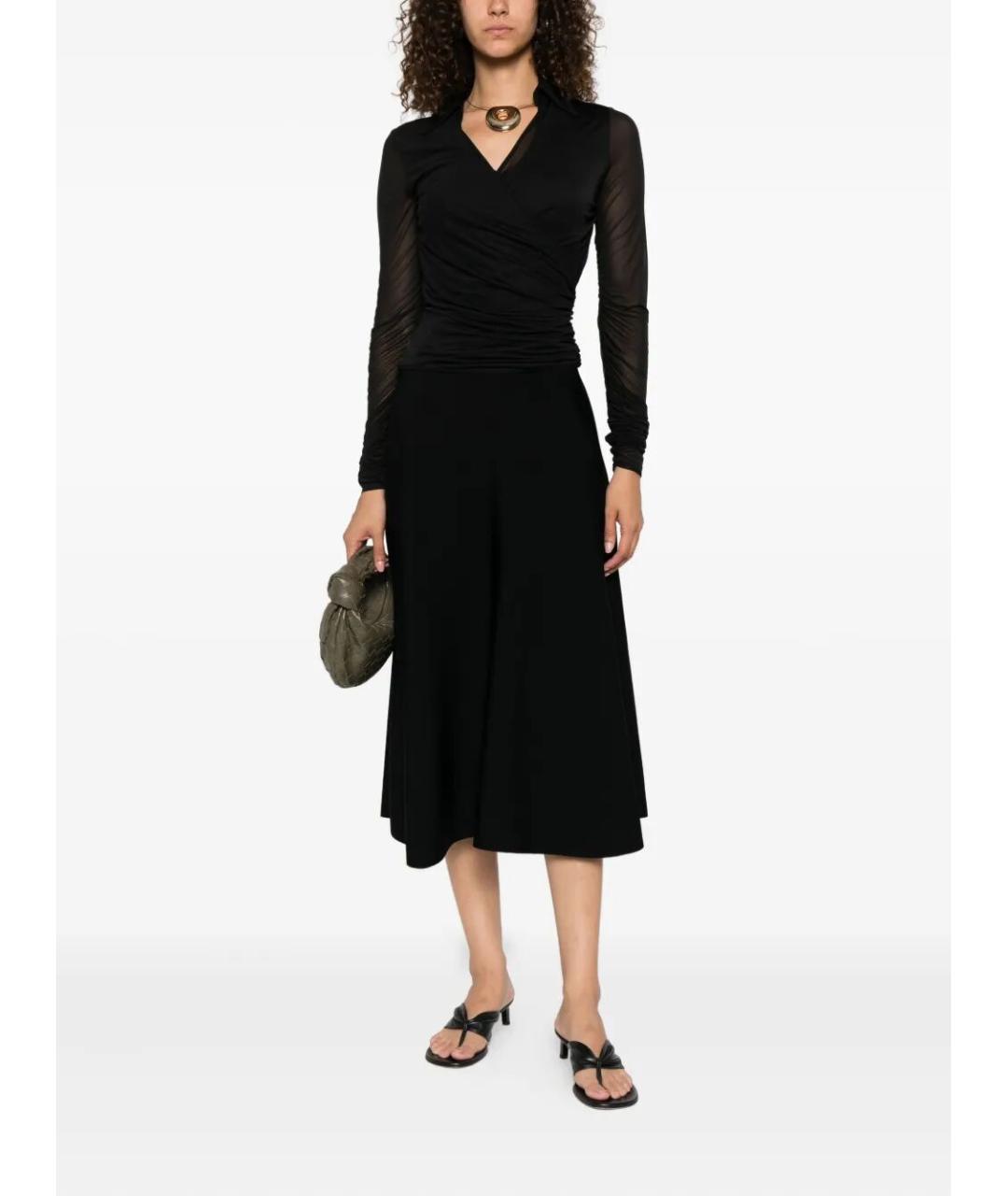 MAX MARA Черная вискозная блузы, фото 2