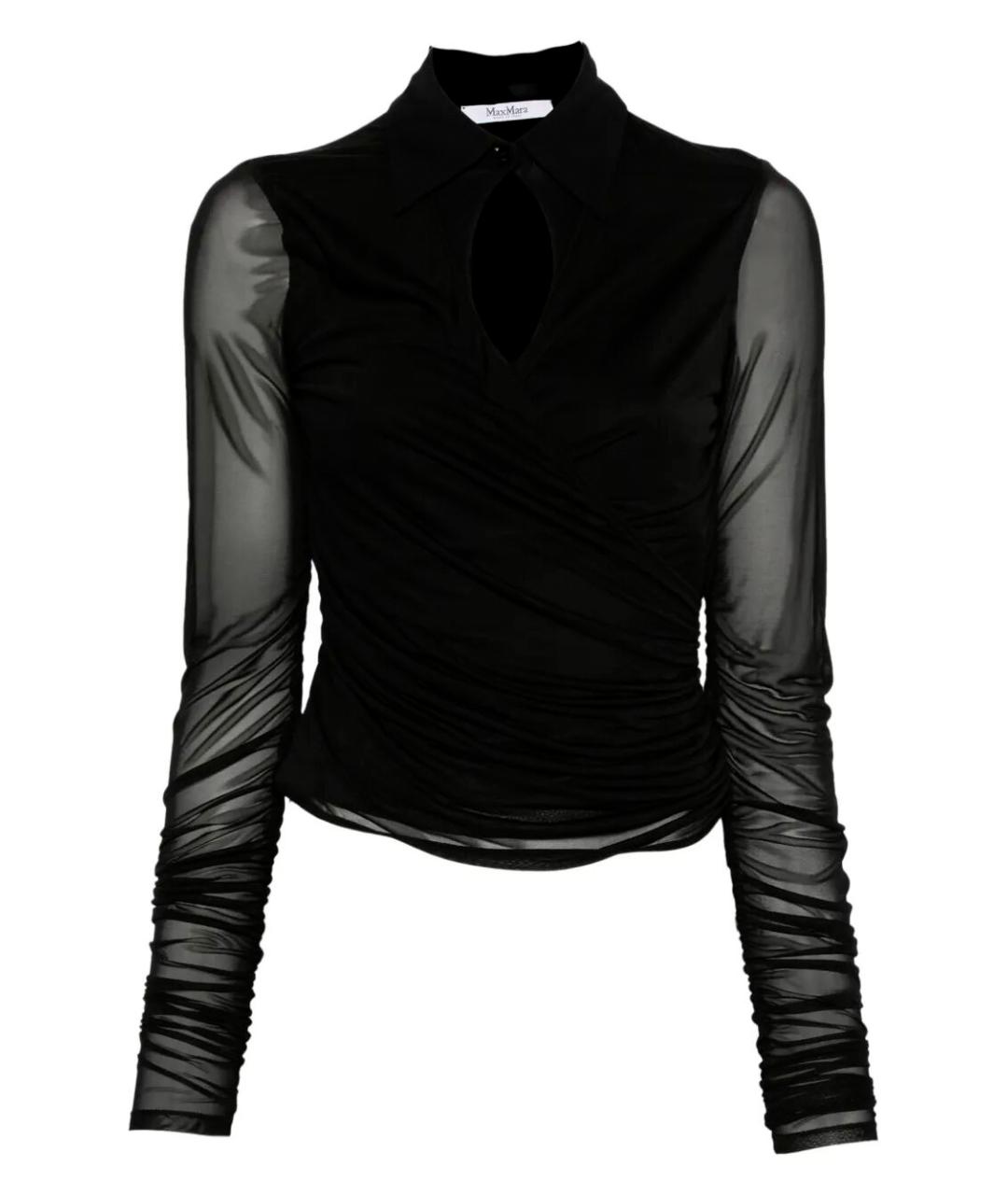 MAX MARA Черная вискозная блузы, фото 1