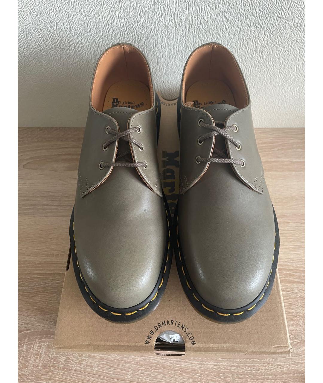 DR. MARTENS Коричневые кожаные низкие ботинки, фото 2