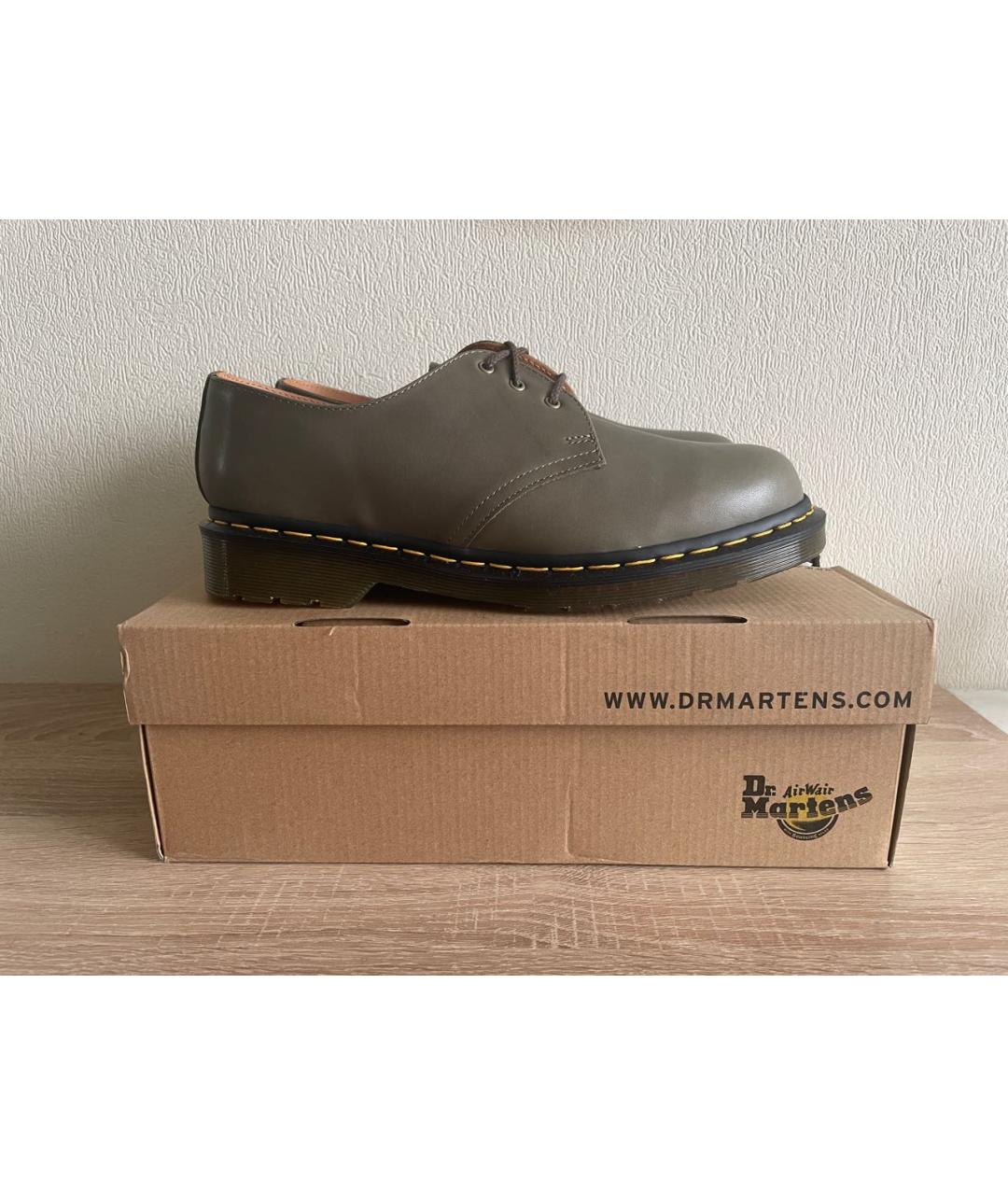 DR. MARTENS Коричневые кожаные низкие ботинки, фото 6