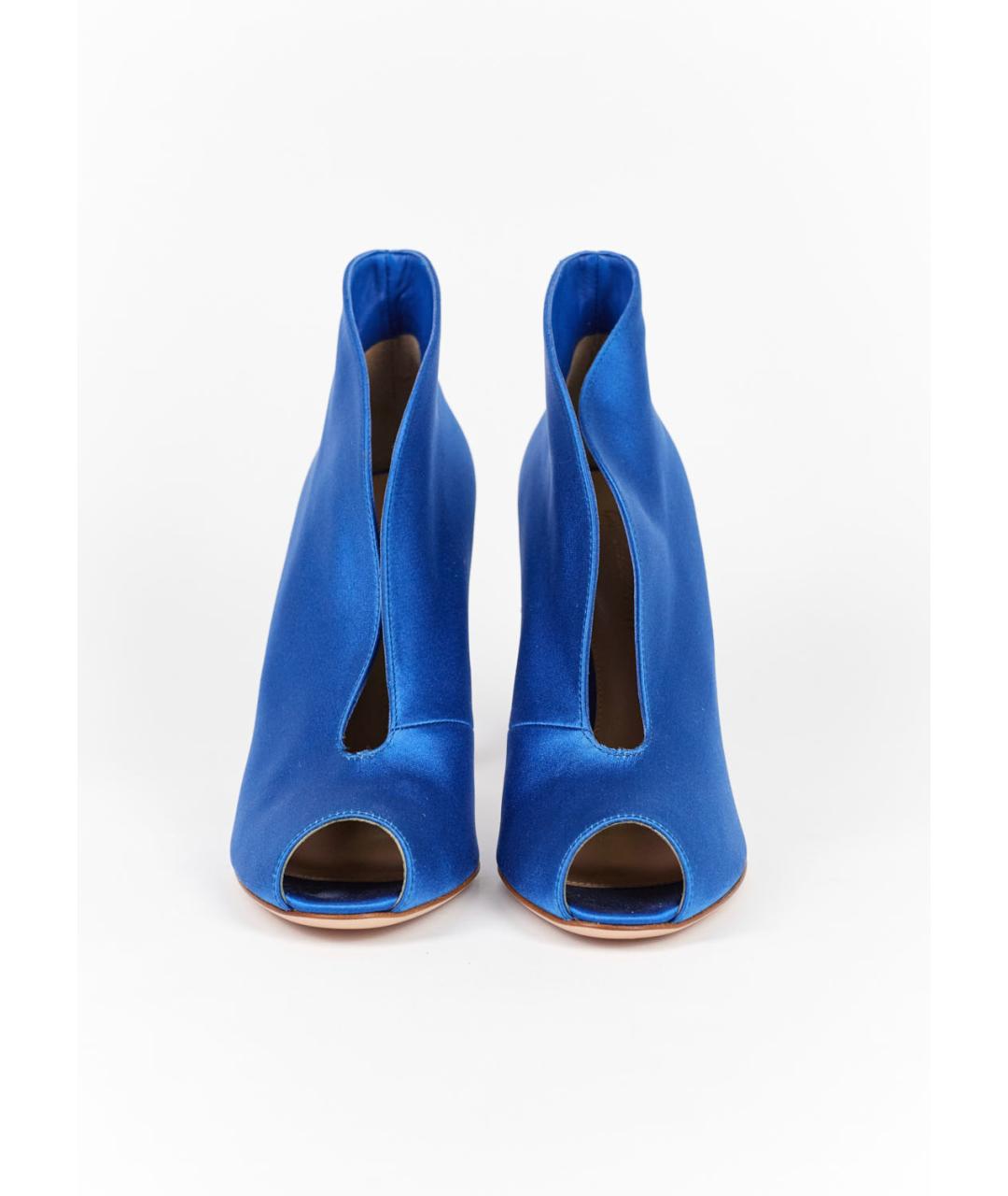 GIANVITO ROSSI Синие текстильные ботильоны, фото 3