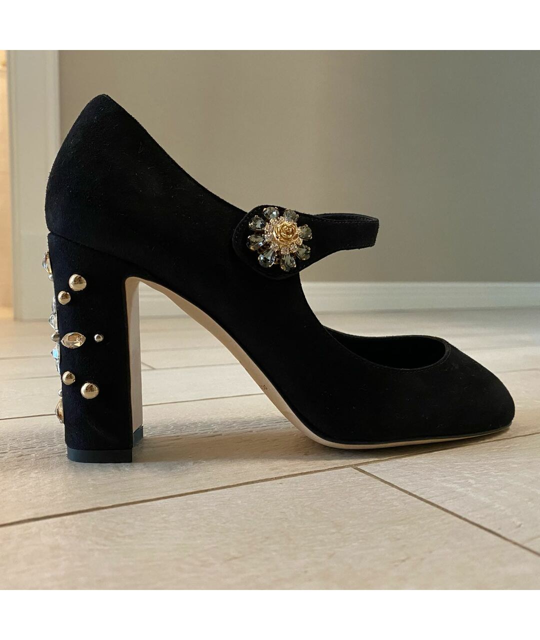 DOLCE&GABBANA Черные замшевые туфли, фото 9