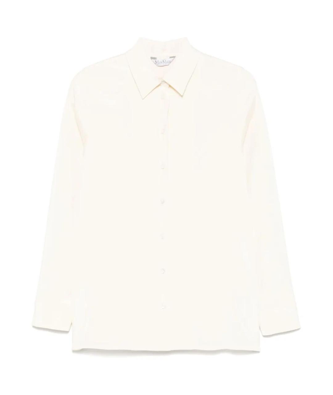 MAX MARA Бежевая шелковая рубашка, фото 1