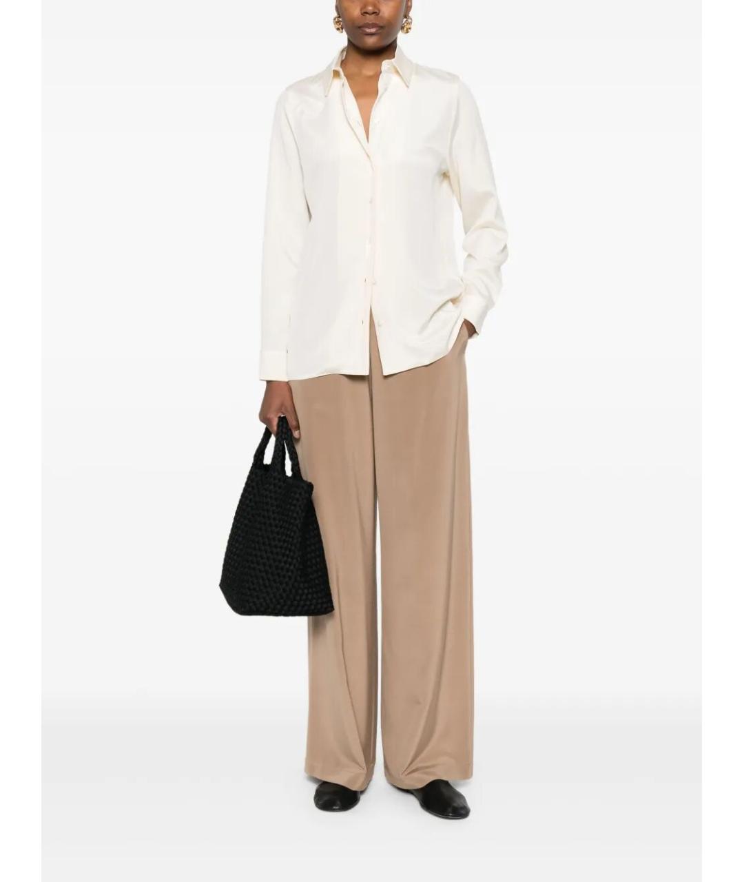 MAX MARA Бежевая шелковая рубашка, фото 2