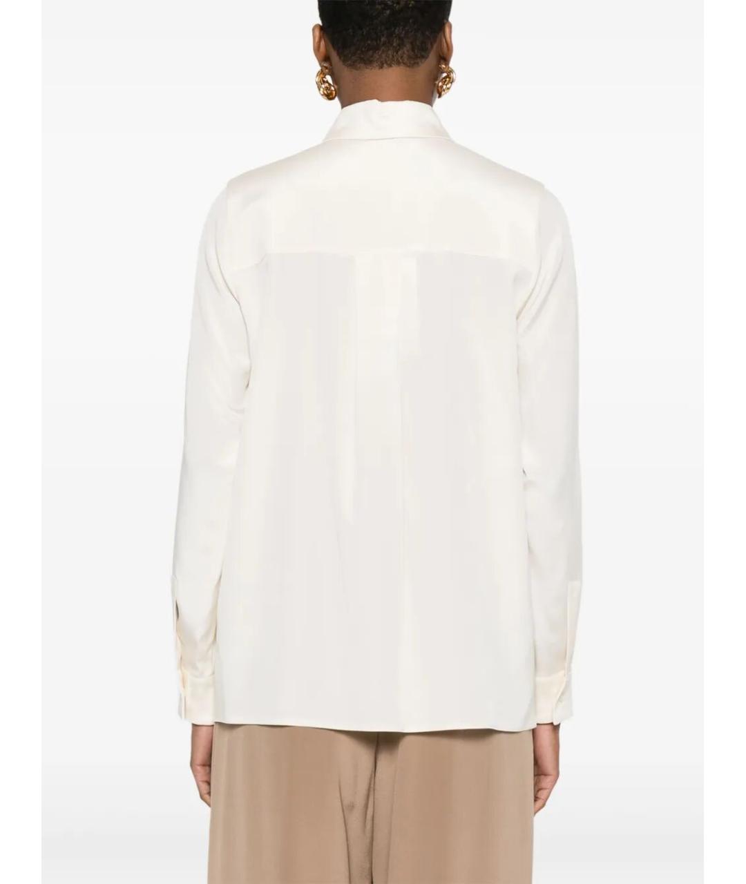 MAX MARA Бежевая шелковая рубашка, фото 5