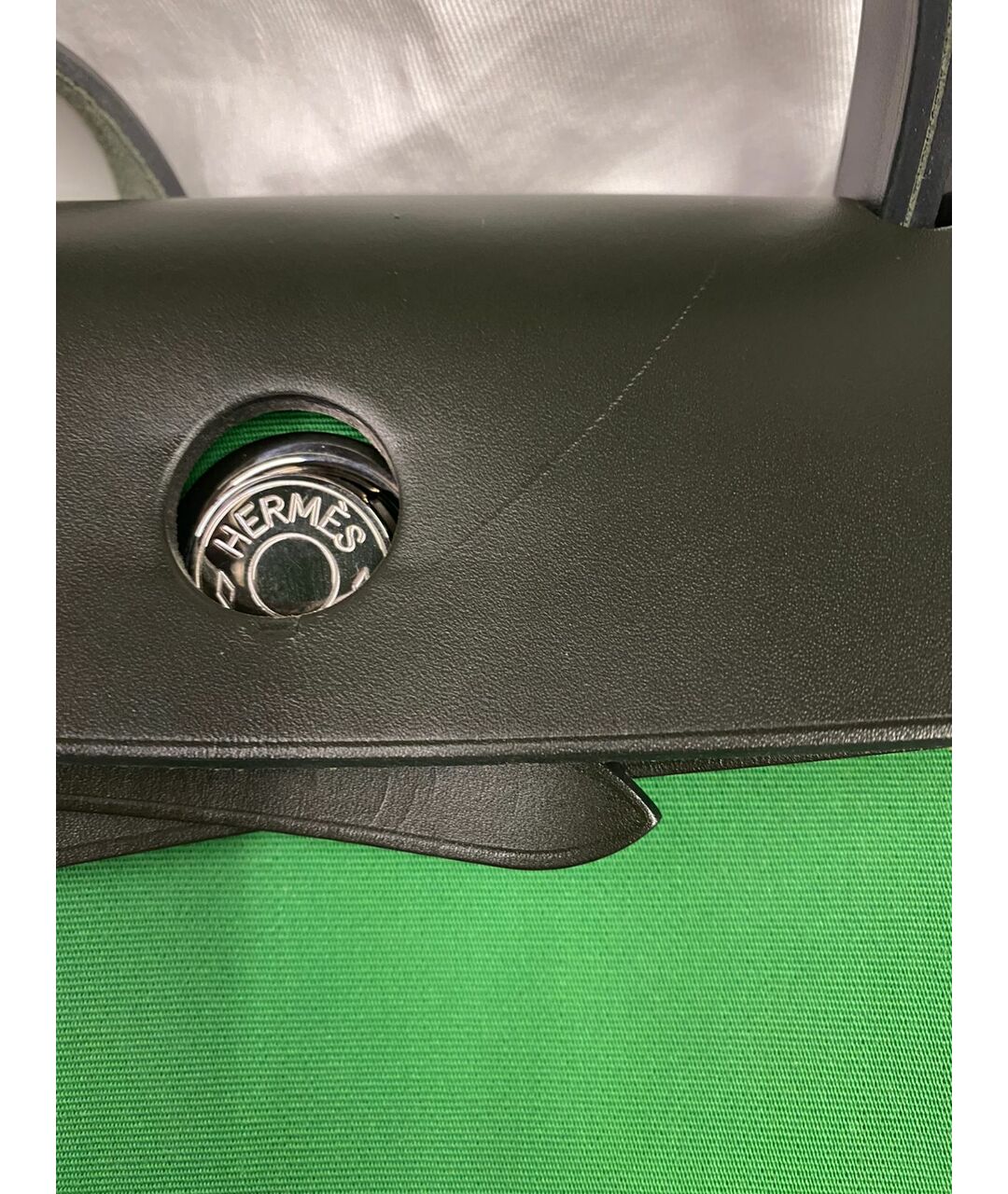 HERMES PRE-OWNED Зеленая сумка тоут, фото 9
