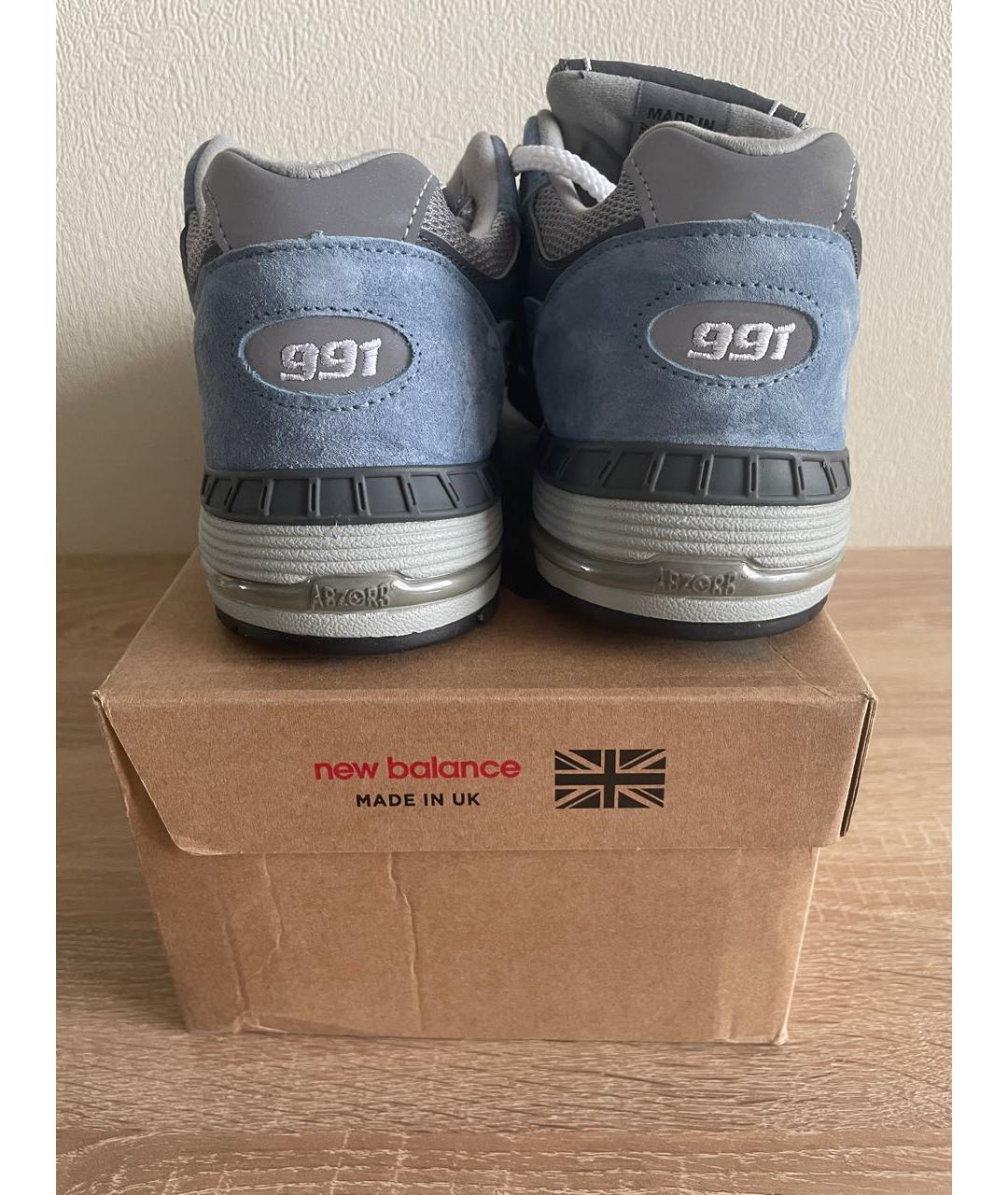 NEW BALANCE Голубые замшевые низкие кроссовки / кеды, фото 4