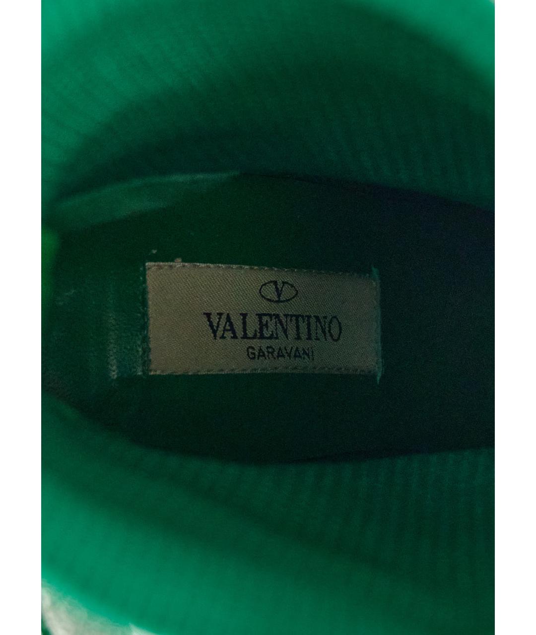 VALENTINO Зеленые текстильные ботильоны, фото 5