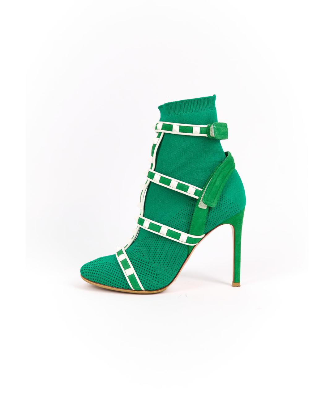 VALENTINO Зеленые текстильные ботильоны, фото 7