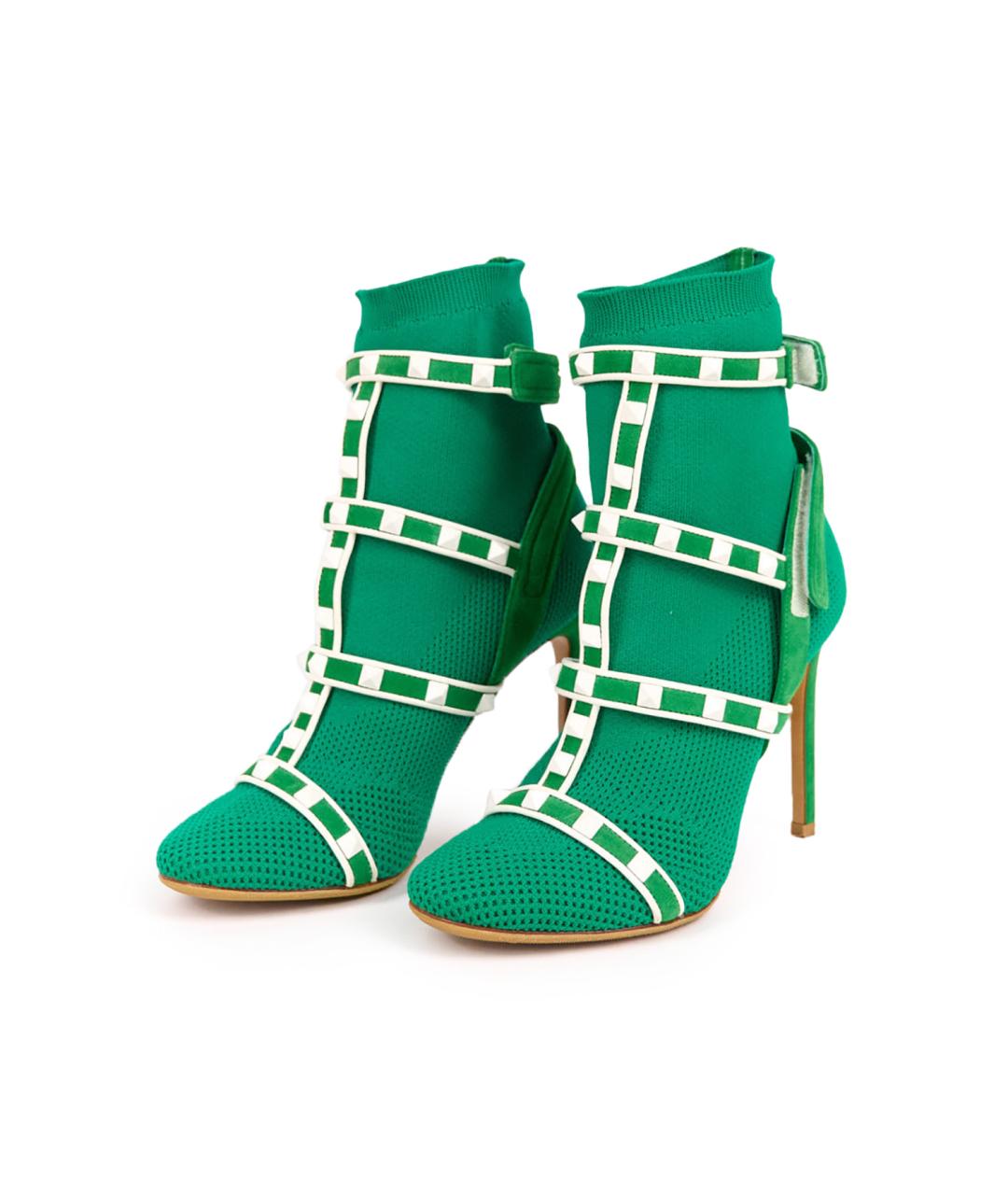 VALENTINO Зеленые текстильные ботильоны, фото 2