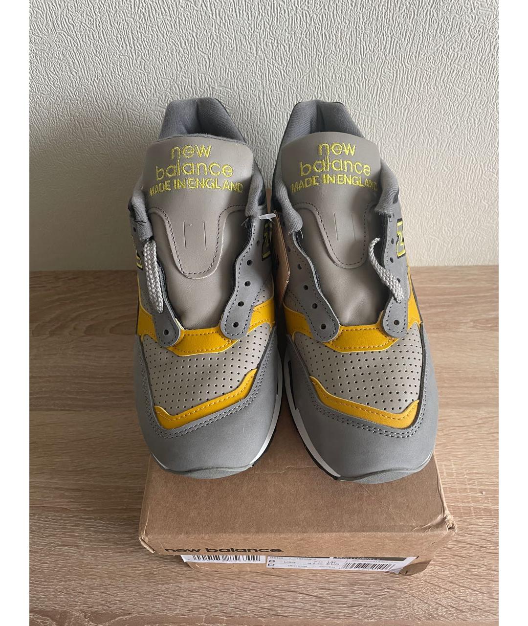NEW BALANCE Серые кожаные низкие кроссовки / кеды, фото 2