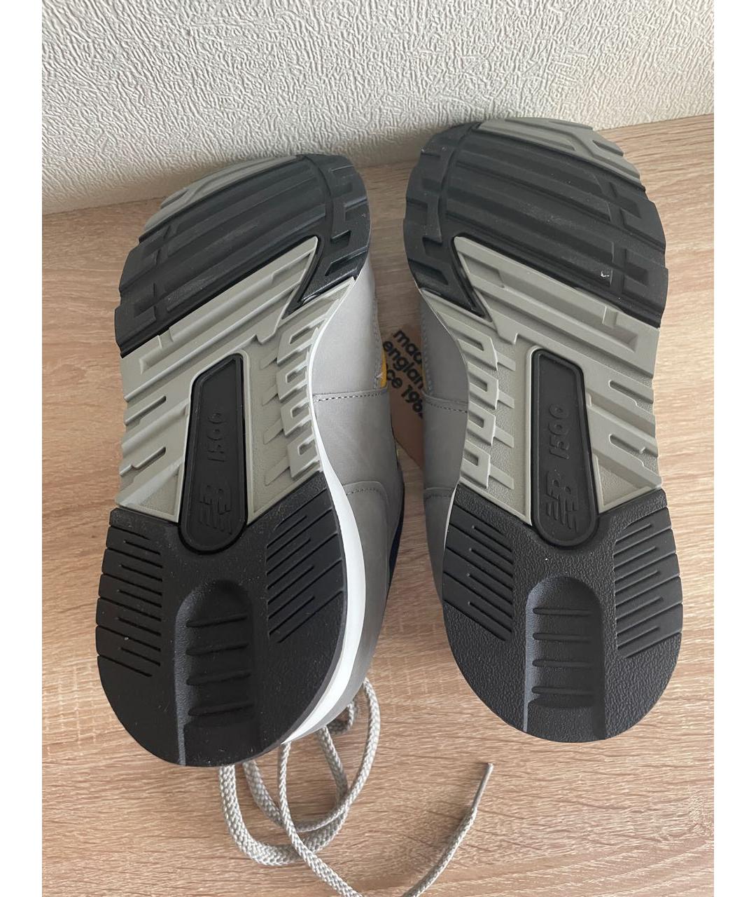 NEW BALANCE Серые кожаные низкие кроссовки / кеды, фото 6