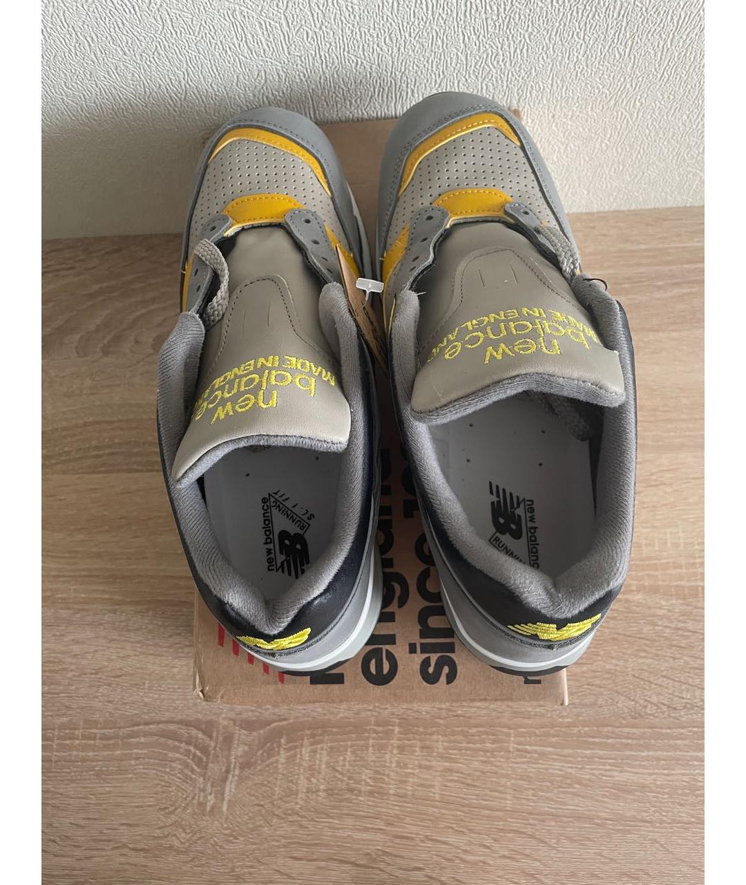 NEW BALANCE Серые кожаные низкие кроссовки / кеды, фото 3