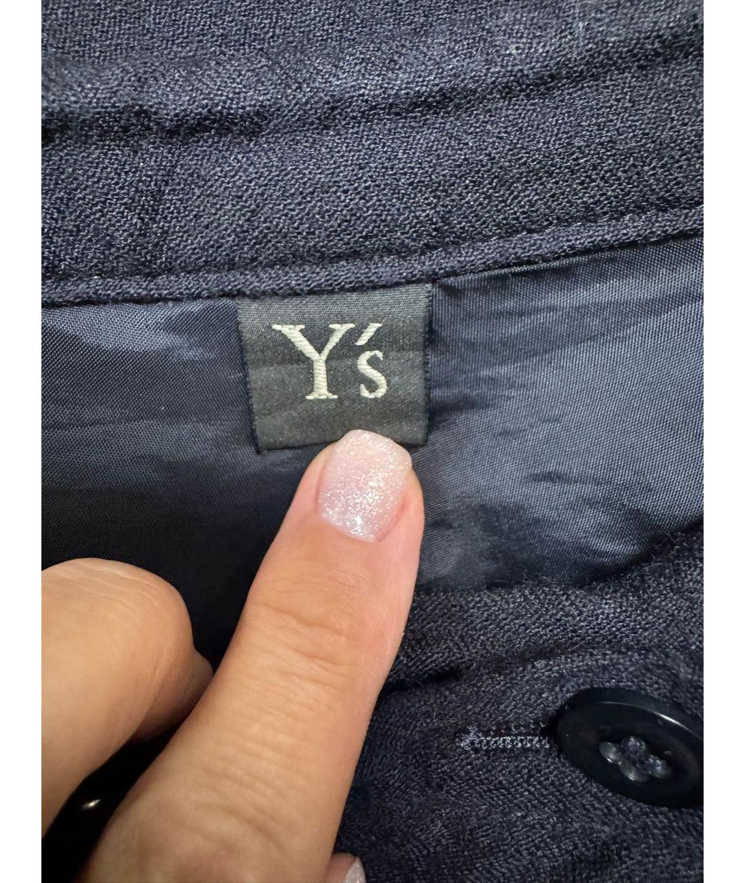 YOHJI YAMAMOTO Темно-синие шерстяные кюлоты, фото 3