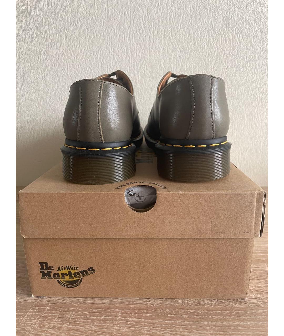 DR. MARTENS Коричневые кожаные низкие ботинки, фото 4