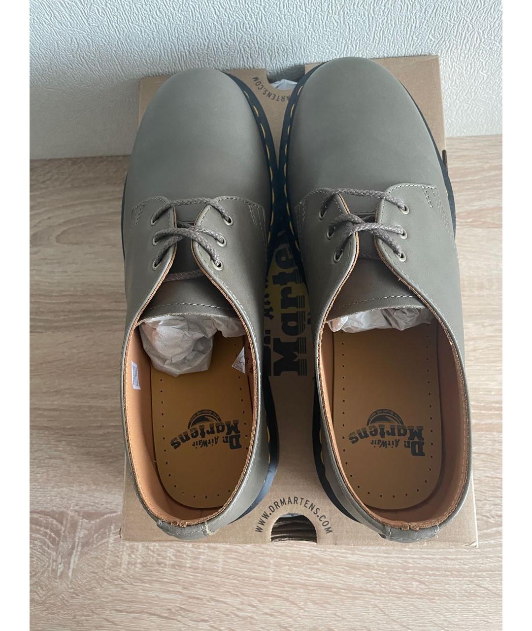 DR. MARTENS Коричневые кожаные низкие ботинки, фото 3