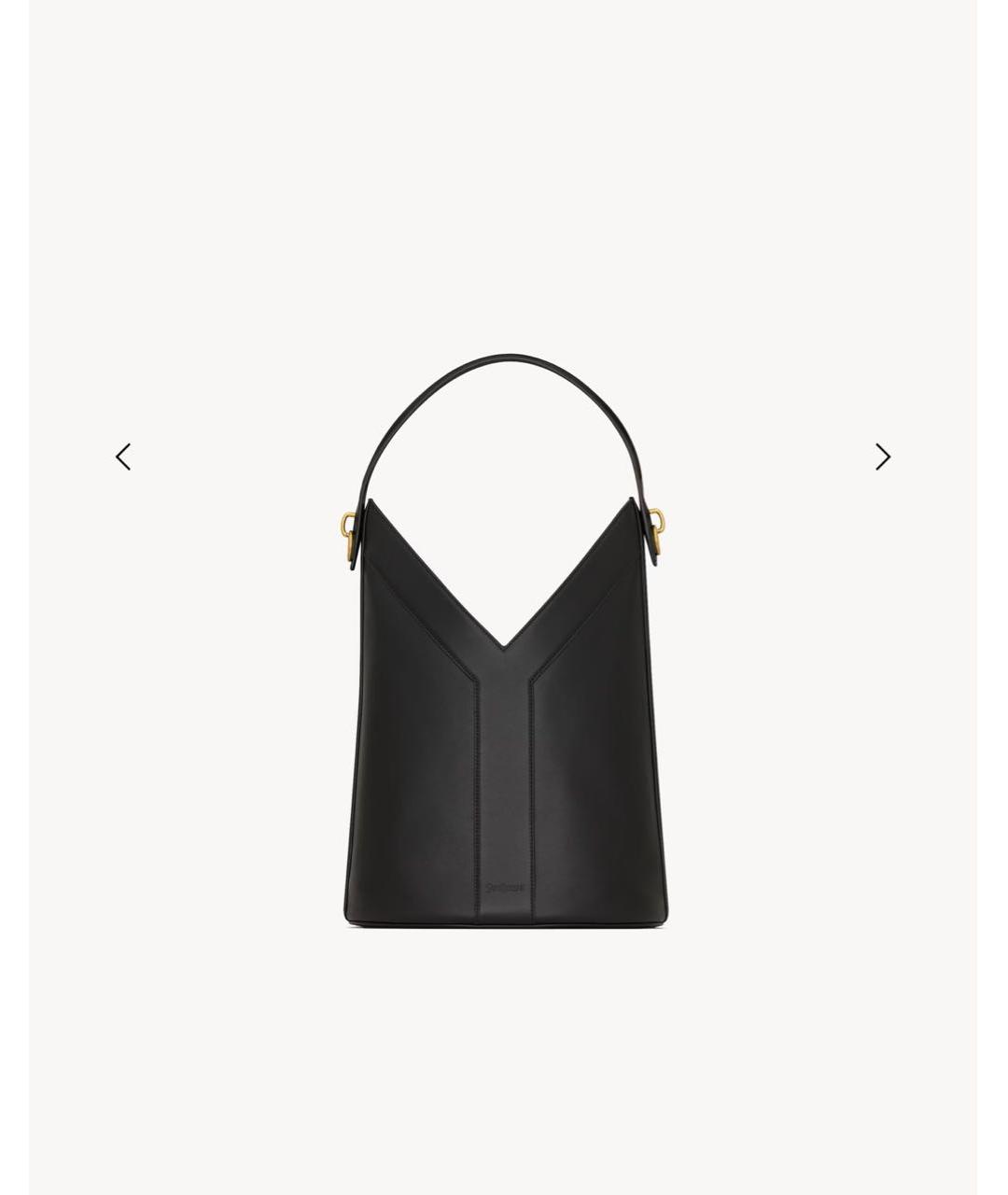 SAINT LAURENT Черная кожаная сумка тоут, фото 2