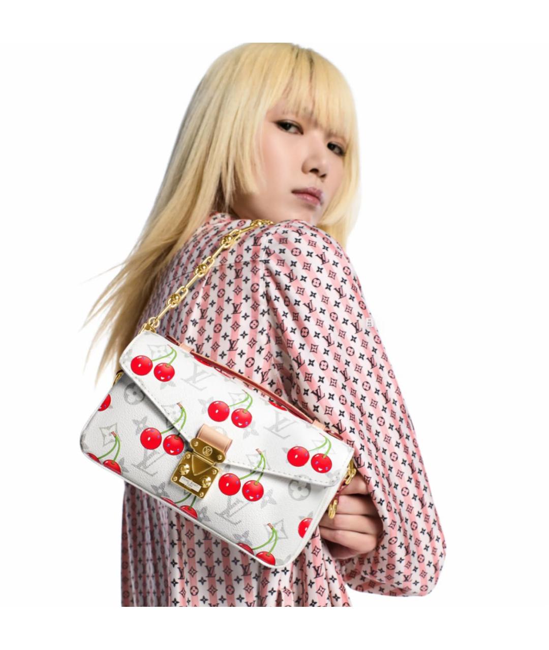 LOUIS VUITTON Белая сумка через плечо, фото 7