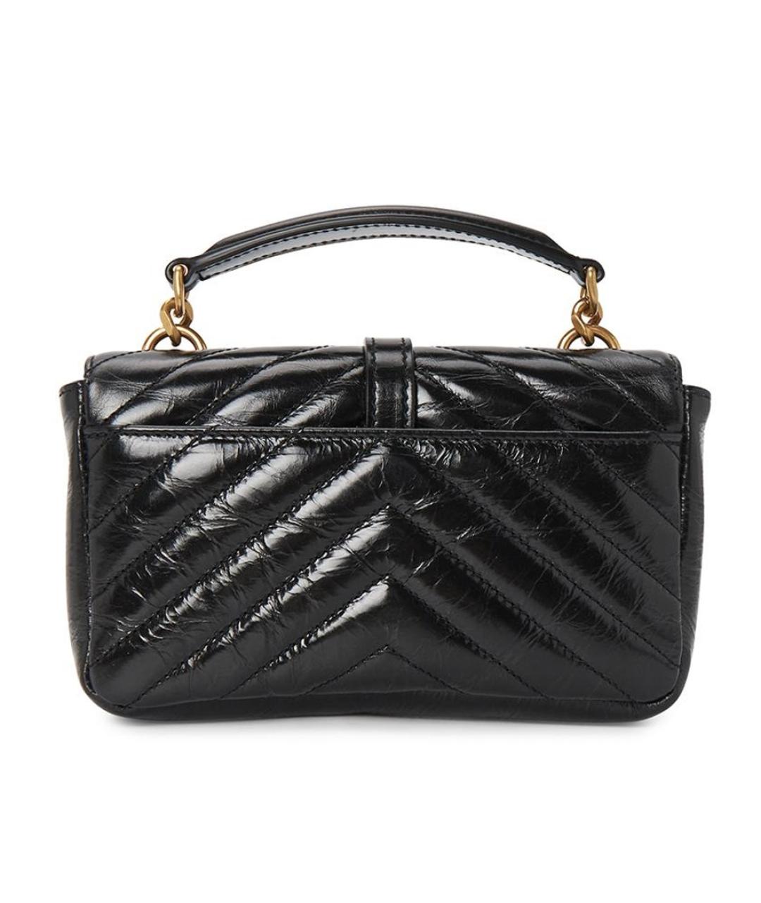 SAINT LAURENT Черная кожаная сумка через плечо, фото 2