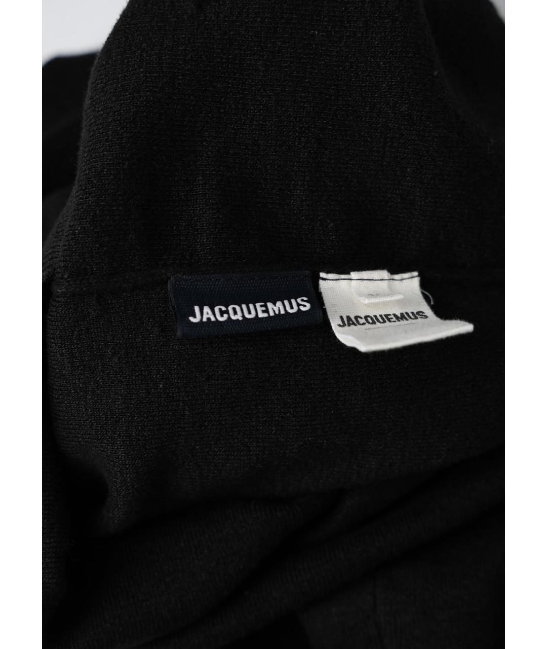 JACQUEMUS Черное льняное вечернее платье, фото 5