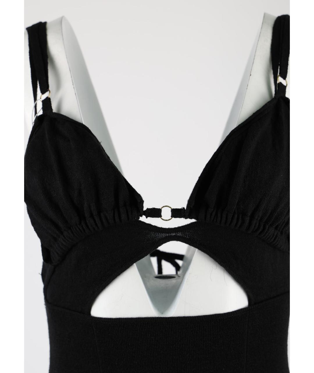 JACQUEMUS Черное льняное вечернее платье, фото 3