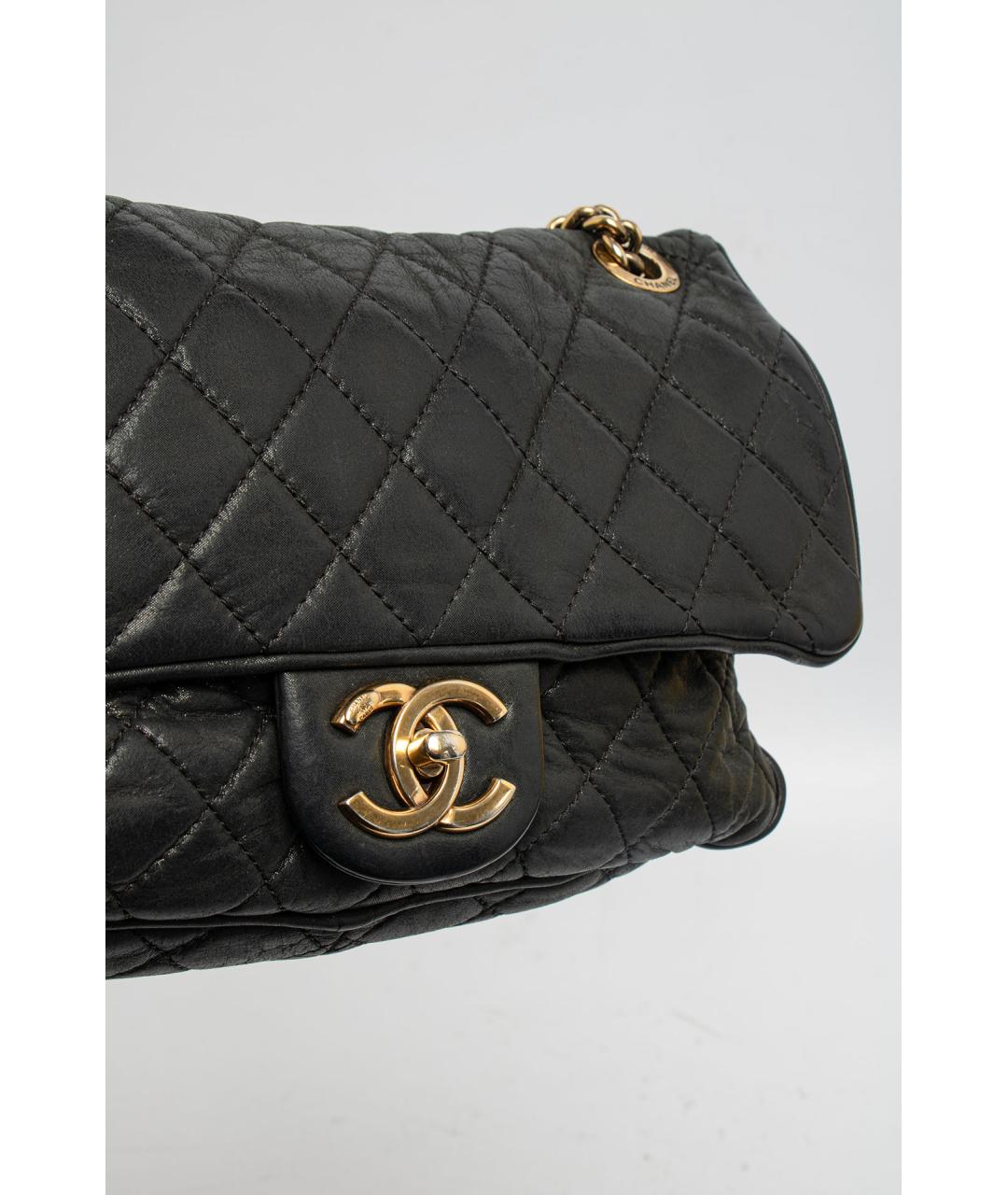 CHANEL Черная кожаная сумка через плечо, фото 4