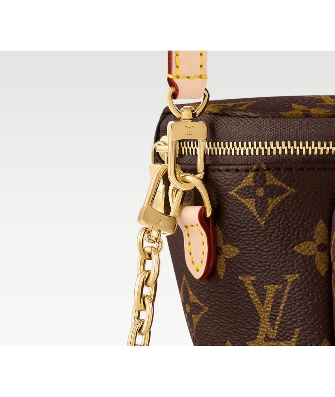 LOUIS VUITTON Коричневая поясная сумка из искусственной кожи, фото 6