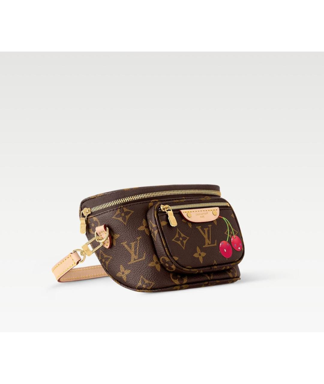 LOUIS VUITTON Коричневая поясная сумка из искусственной кожи, фото 3