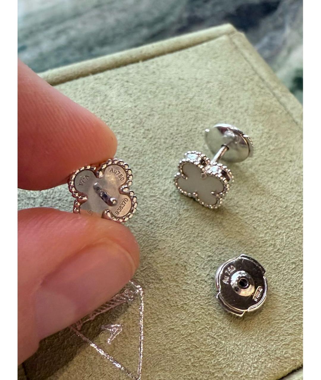 VAN CLEEF & ARPELS Серебряные серьги из белого золота, фото 4