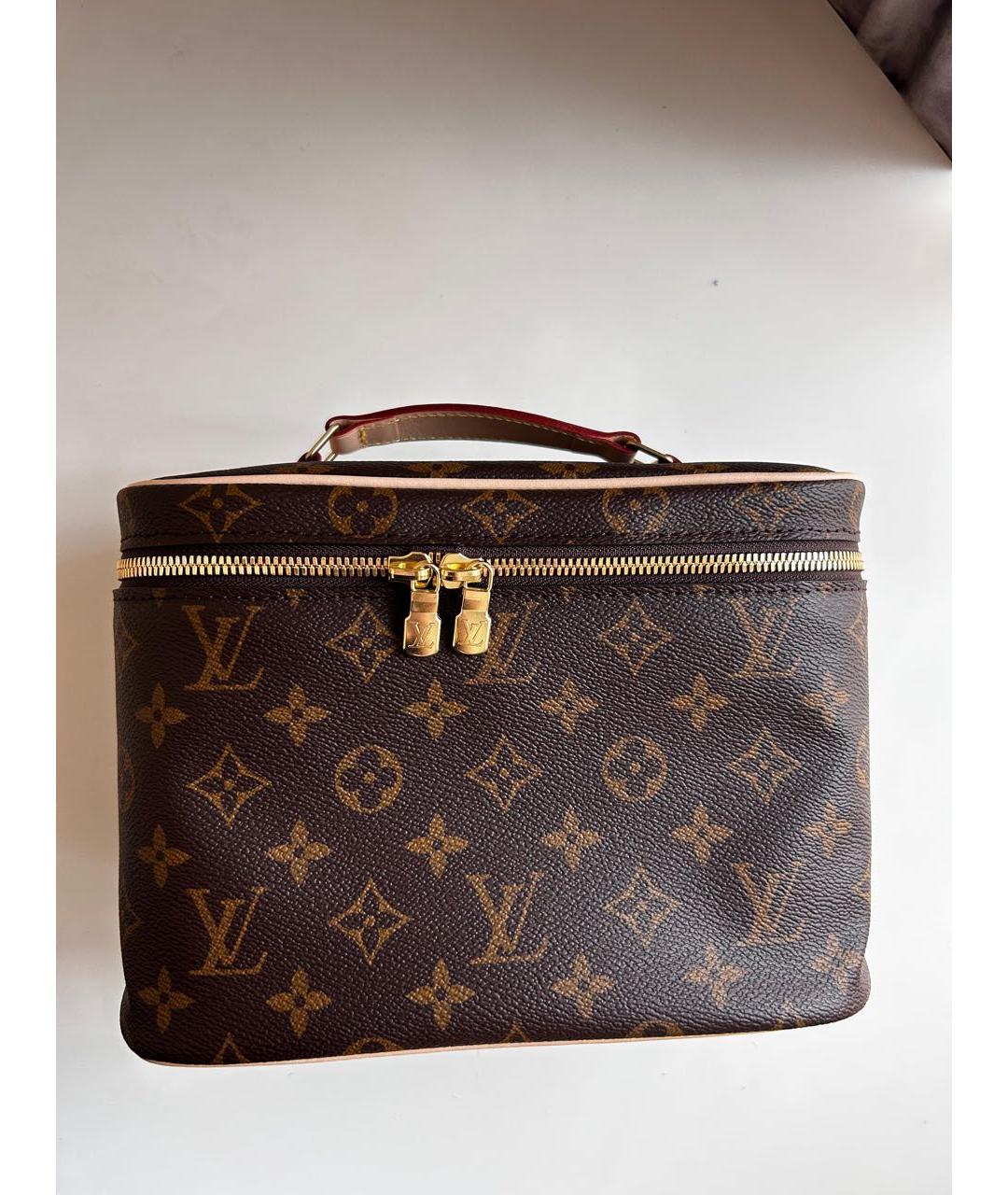 LOUIS VUITTON Коричневая косметичка, фото 5