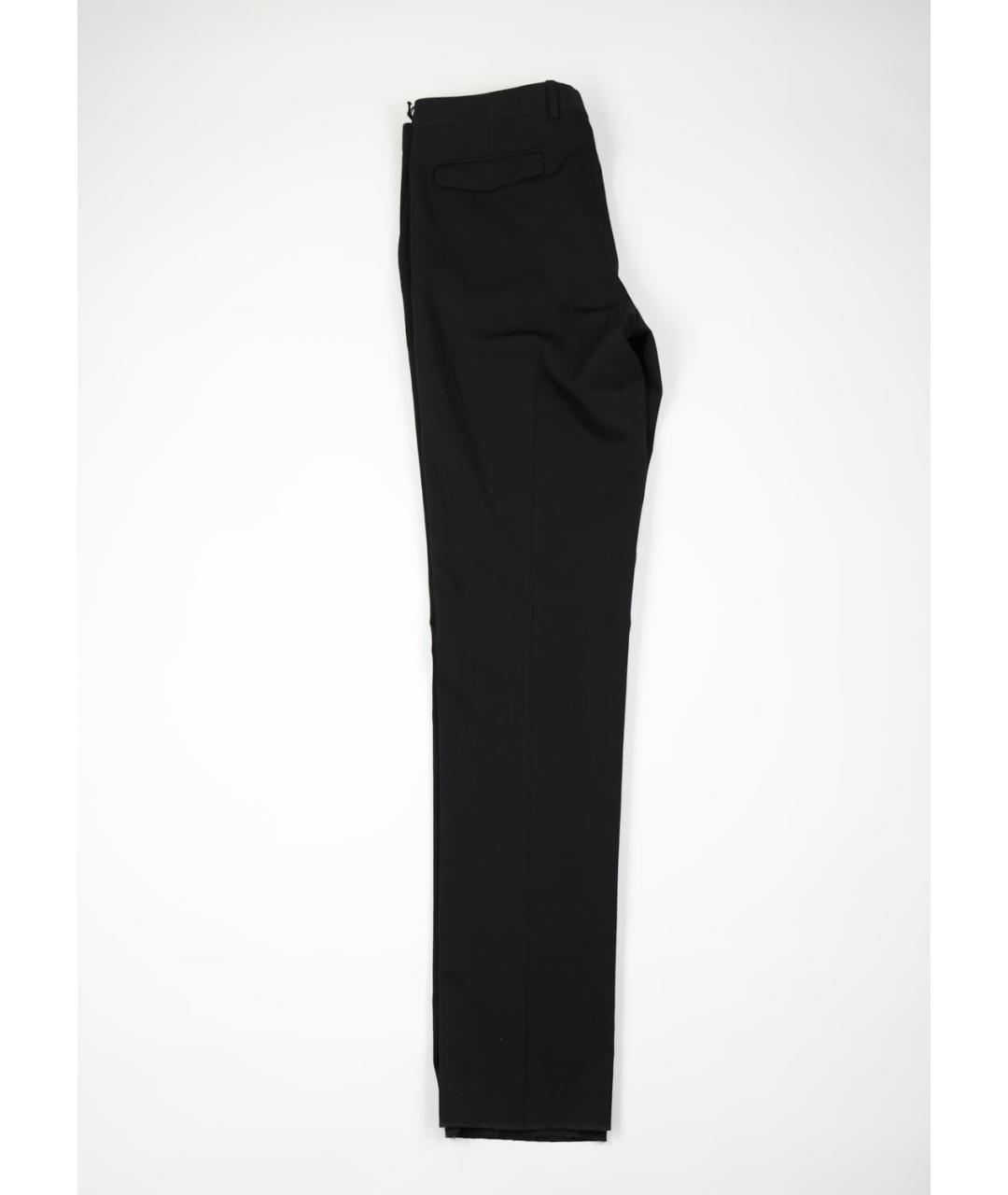 CHRISTIAN DIOR Черные шерстяные прямые брюки, фото 4