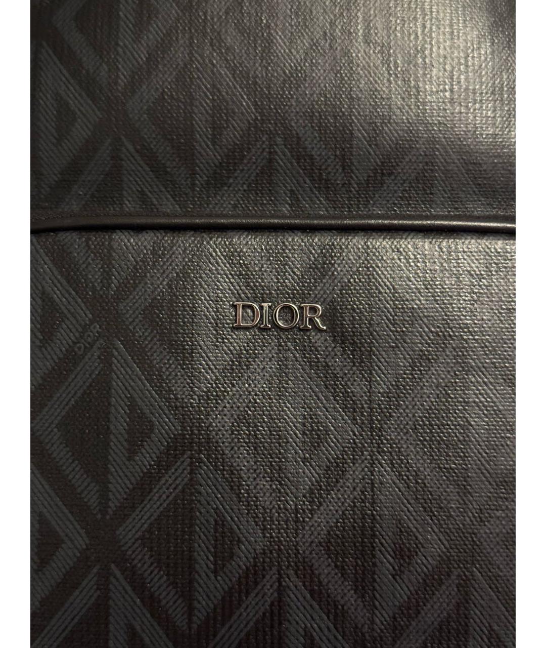 CHRISTIAN DIOR Черная кожаная барсетка, фото 4