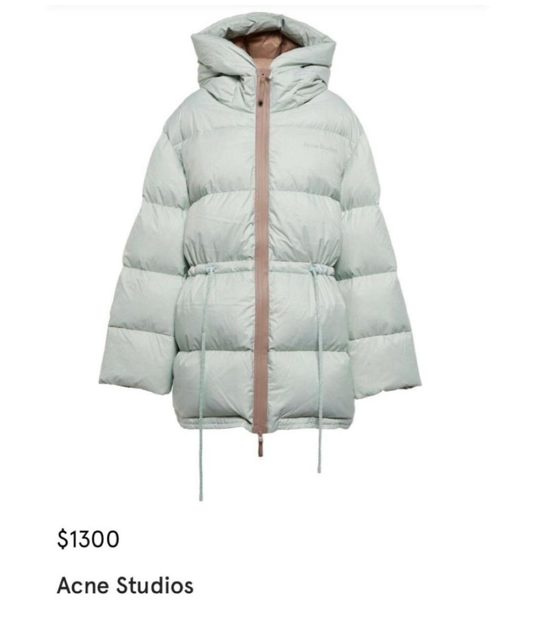 ACNE STUDIOS Бирюзовый пуховик, фото 5