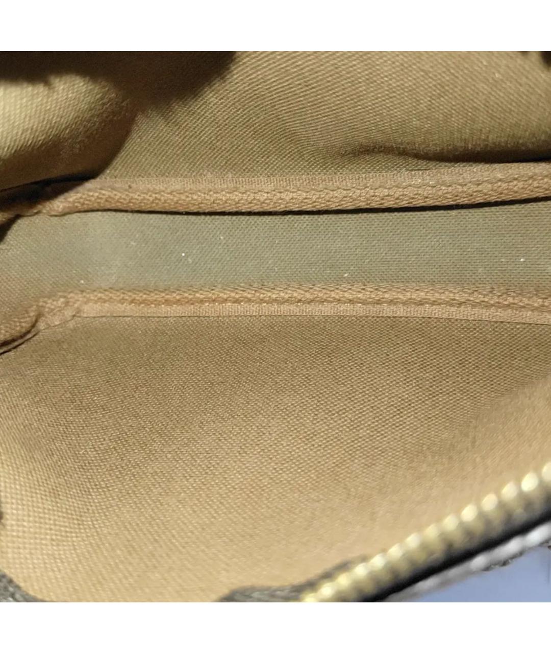 LOUIS VUITTON Коричневая кожаная сумка с короткими ручками, фото 5