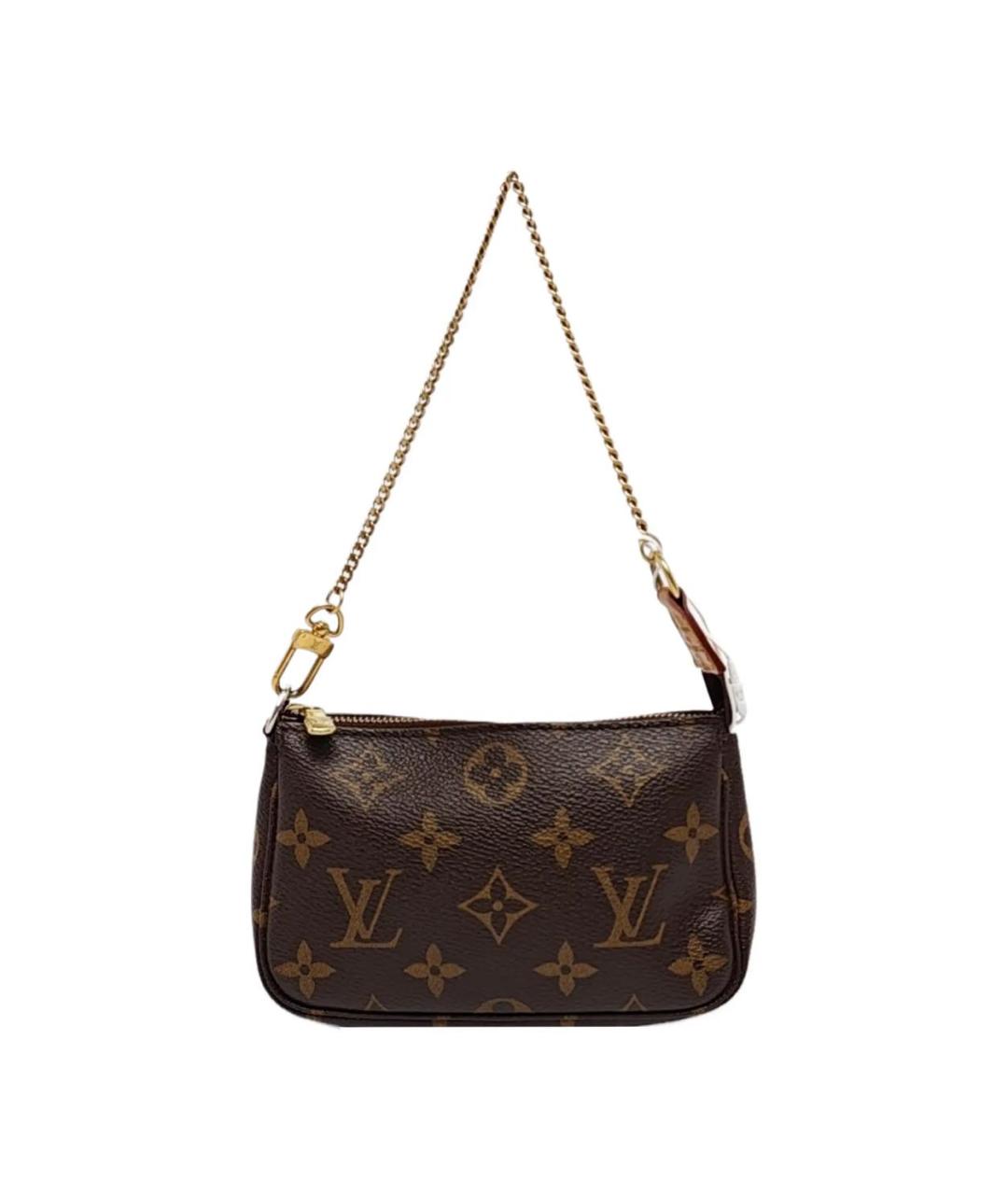 LOUIS VUITTON Коричневая кожаная сумка с короткими ручками, фото 1
