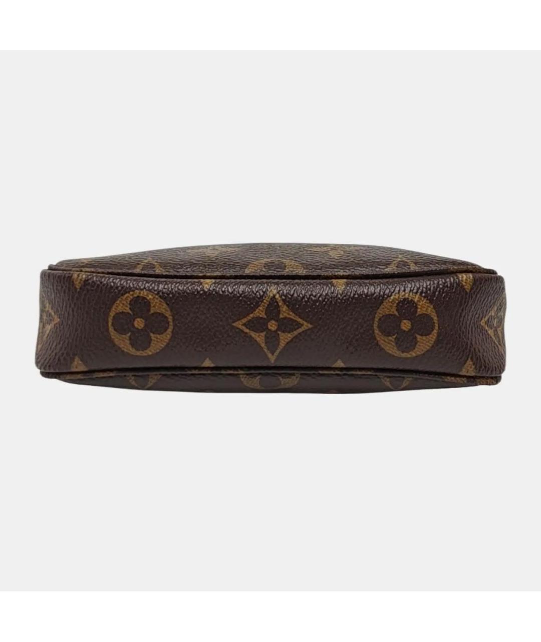 LOUIS VUITTON Коричневая кожаная сумка с короткими ручками, фото 4
