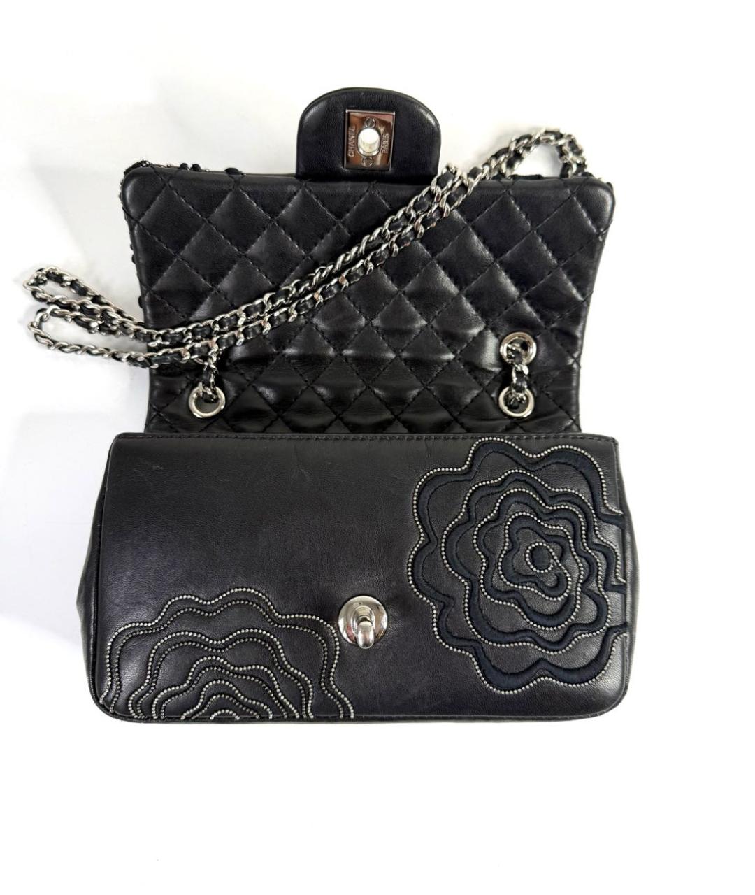 CHANEL Черная кожаная сумка через плечо, фото 4