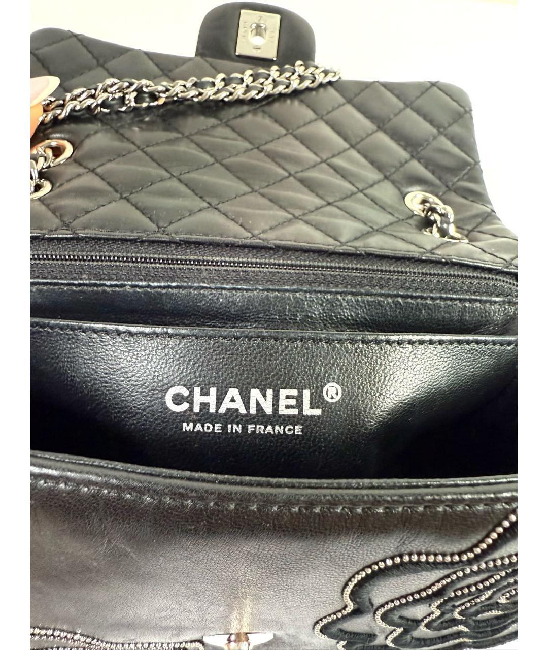 CHANEL Черная кожаная сумка через плечо, фото 8