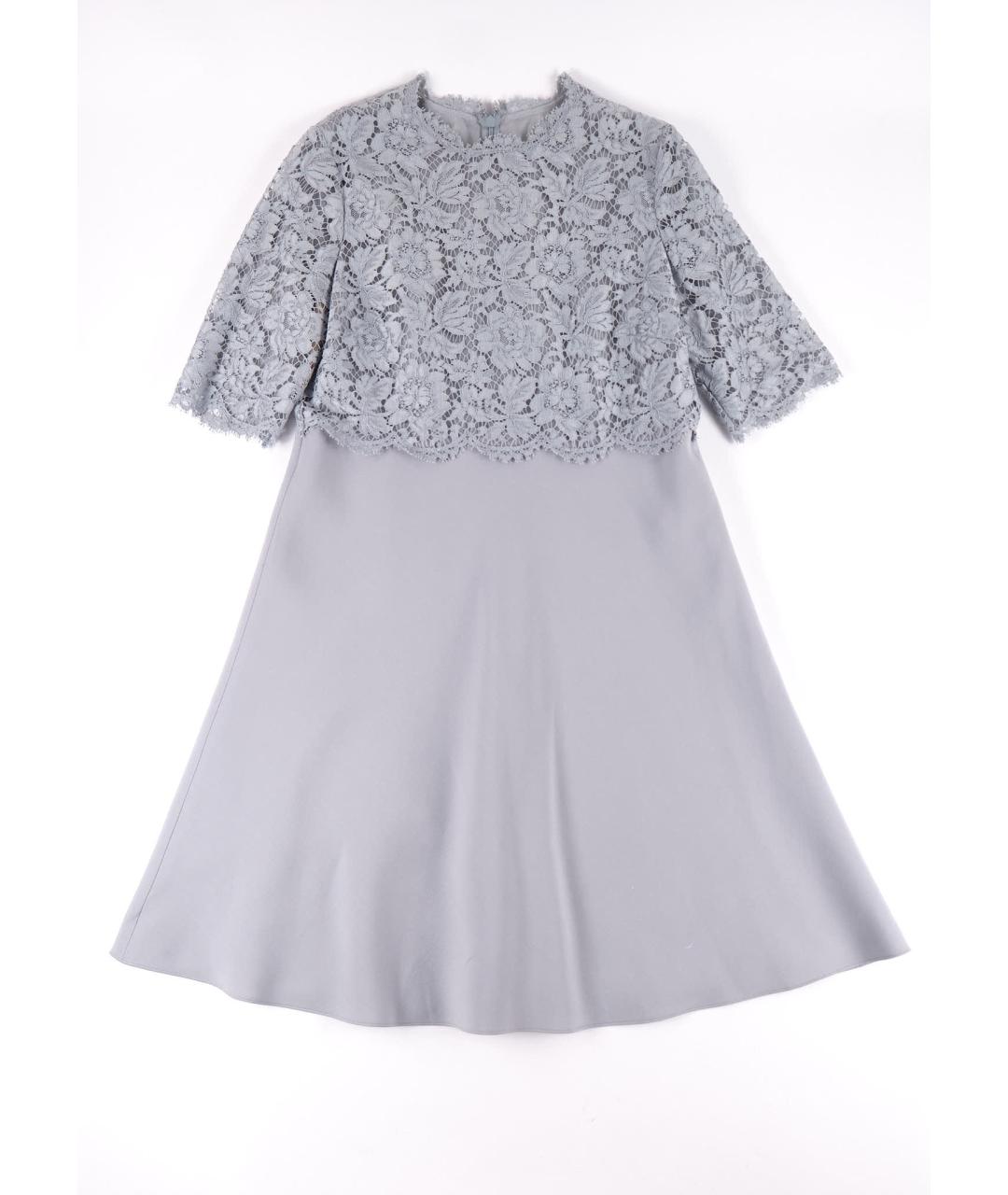 VALENTINO Серое шерстяное повседневное платье, фото 2
